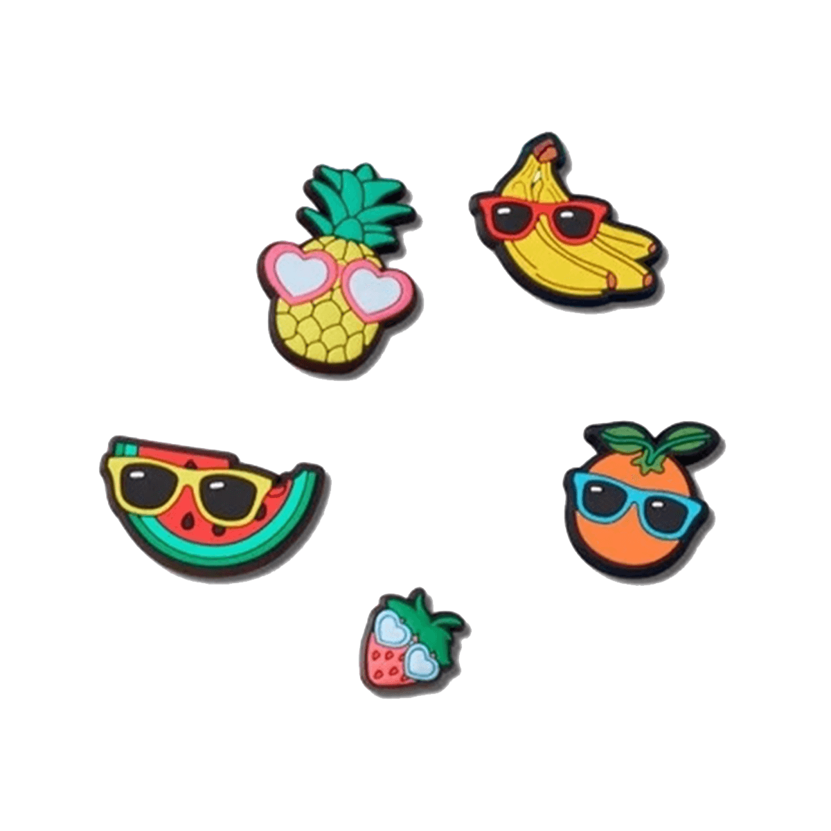 Cute Fruit with Sunnies 5 Pack Crocs