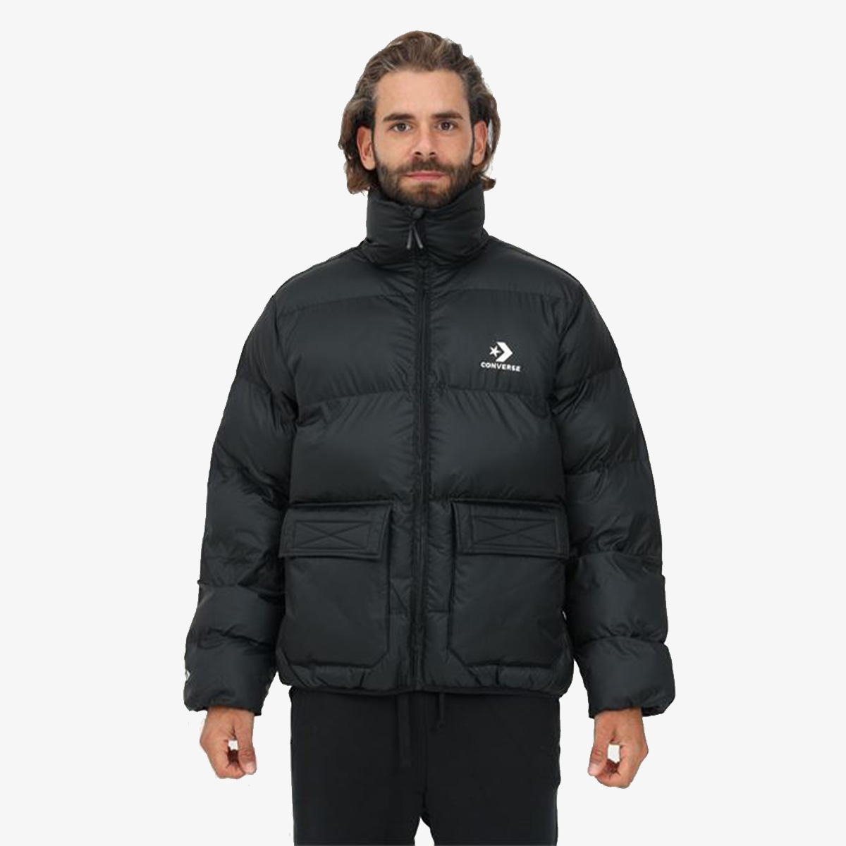 Patch Pocket Core Puffer CONVERSE imagine noua