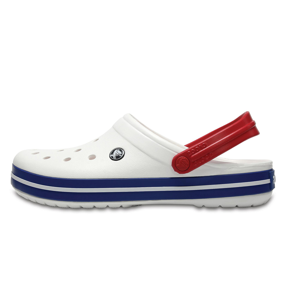 CROCBAND WHITE/BLUE JEAN Crocband