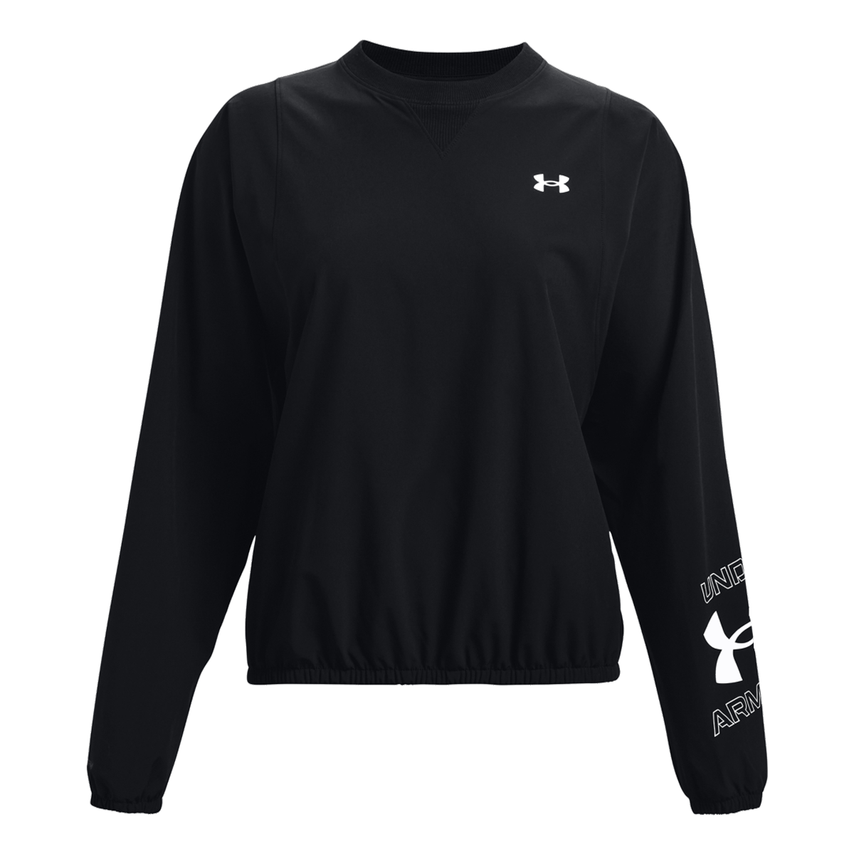 Woven graphic crew