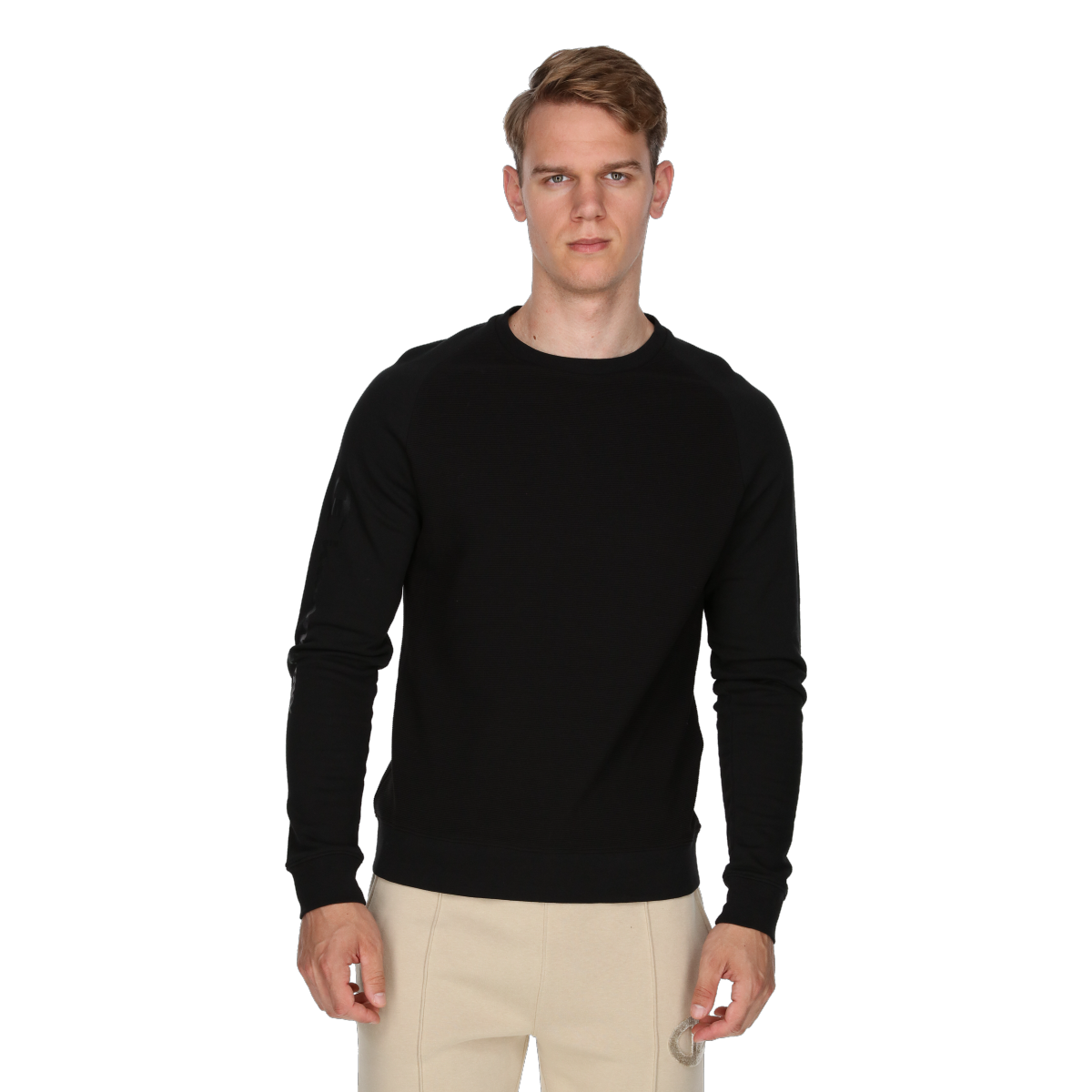 Ribbed crewneck