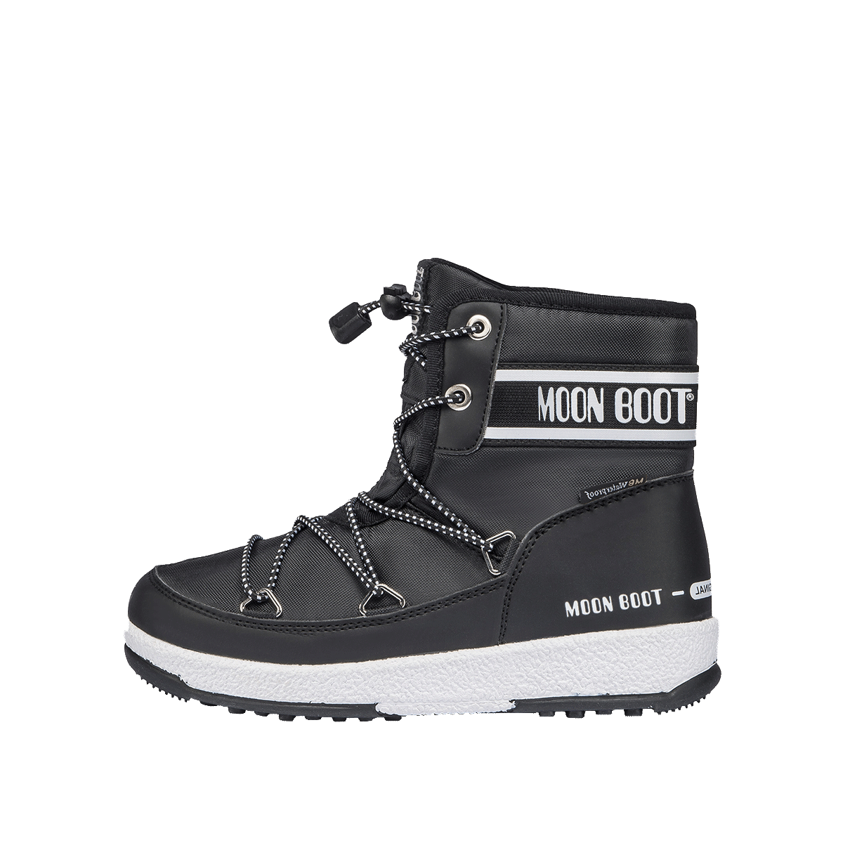 MOON BOOT JR BOY MID WP 2 BLACK BLACK