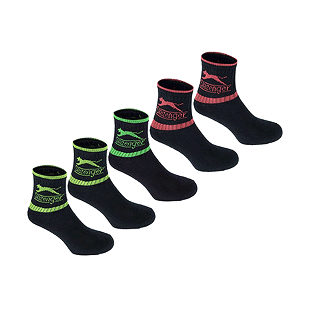 5PK CREW SOCK00 BRIGHT ASST JUNIOR 1-6 1-6