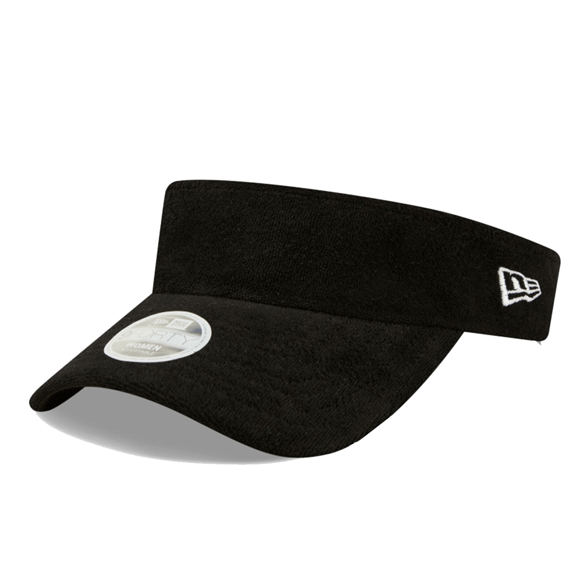 New Era Towelling Womens Black Visor Cap Black