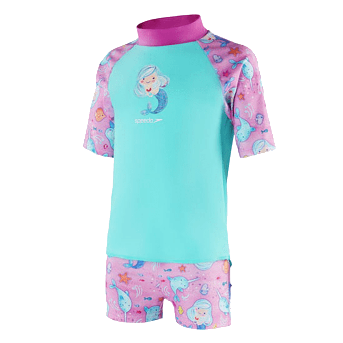 Short Sleeve Printed Rash Top Set baie