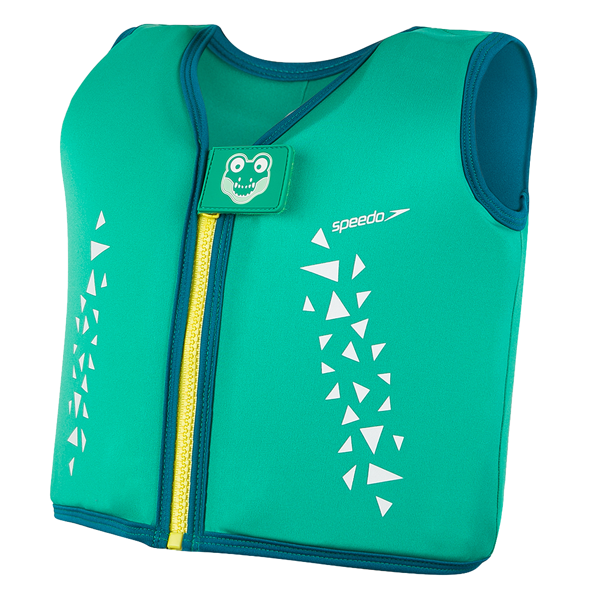 Croc printed float vest iu green/blue
