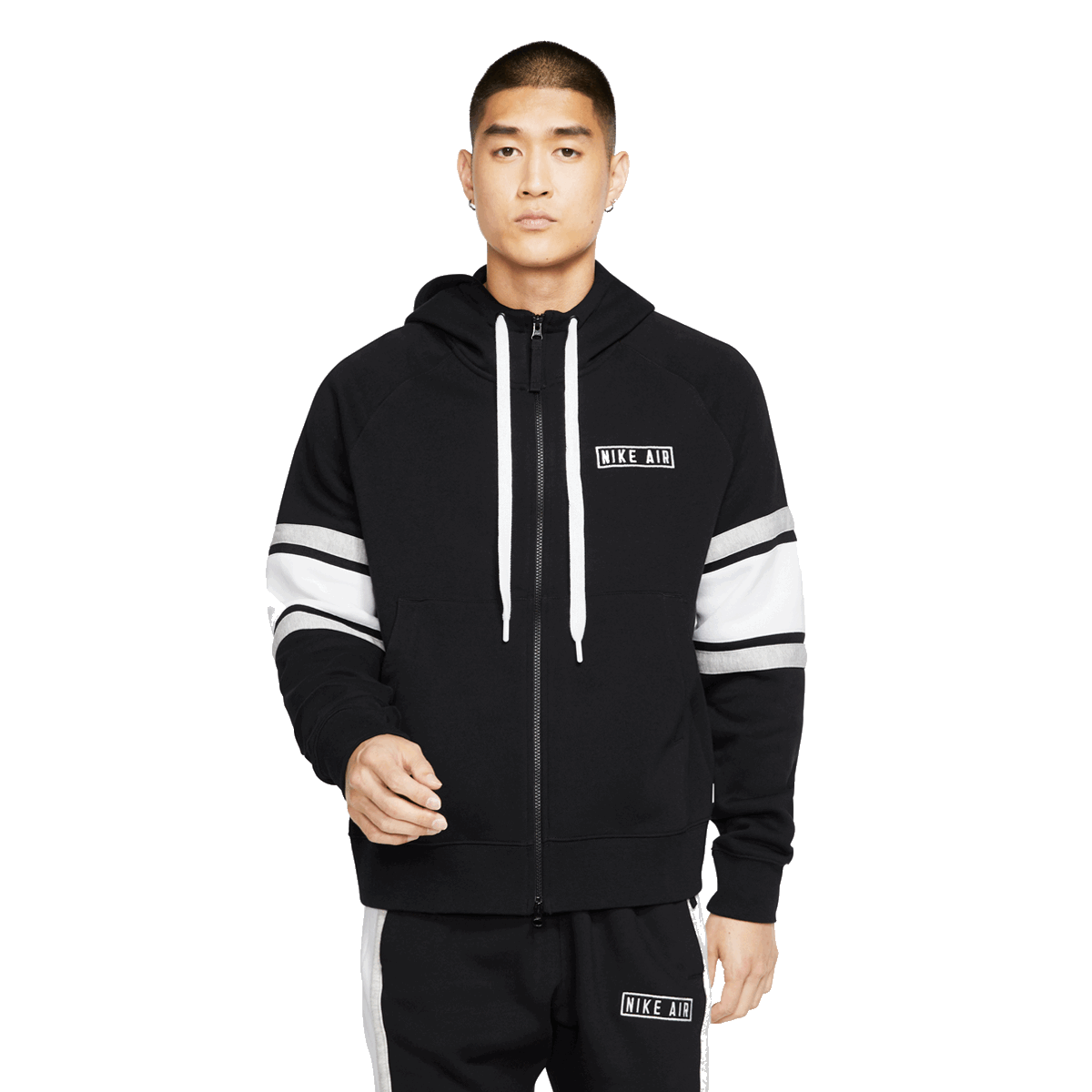 M nsw nike air hoodie fz flc