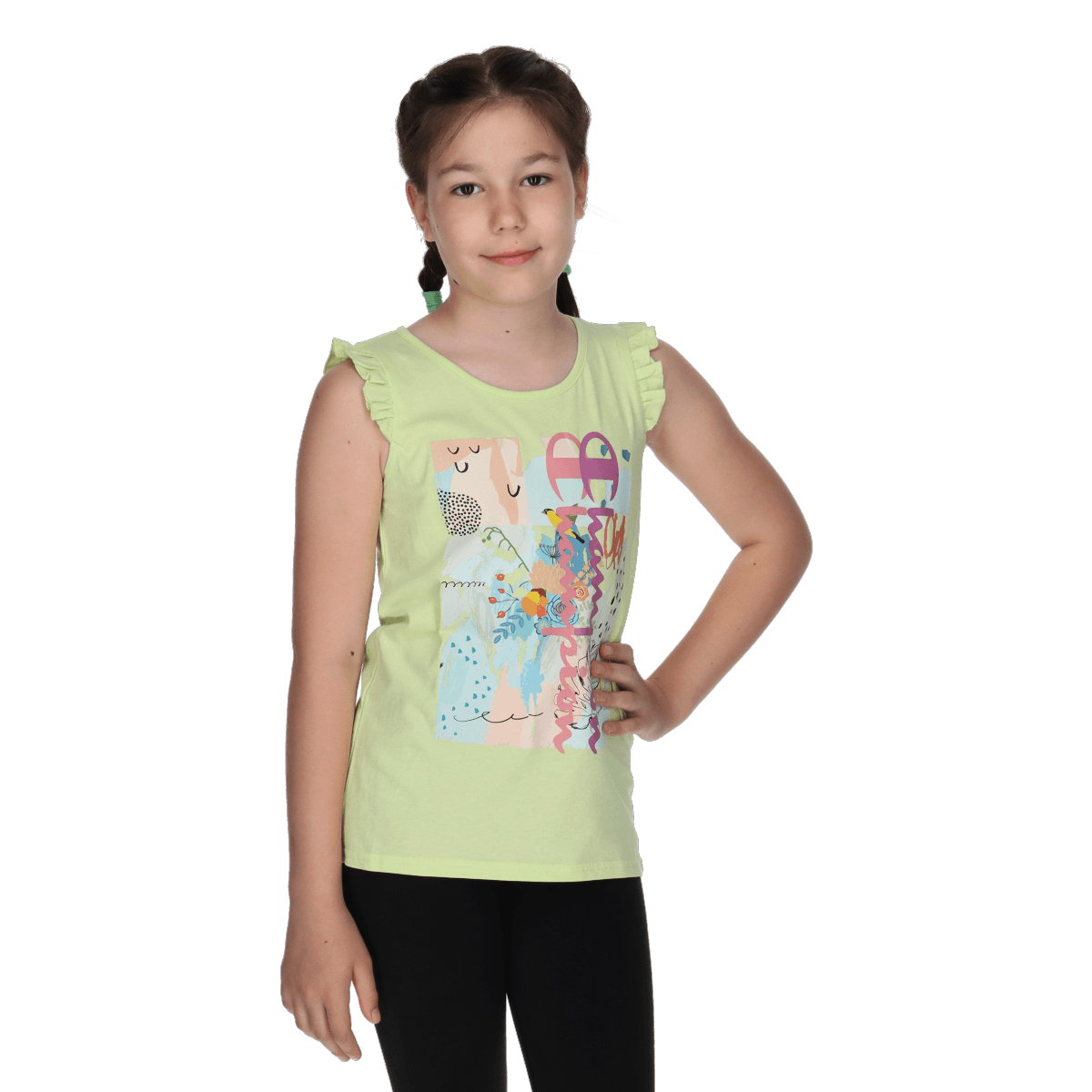 GIRLS ART SLEEVELESS T-SHIRT ART imagine noua