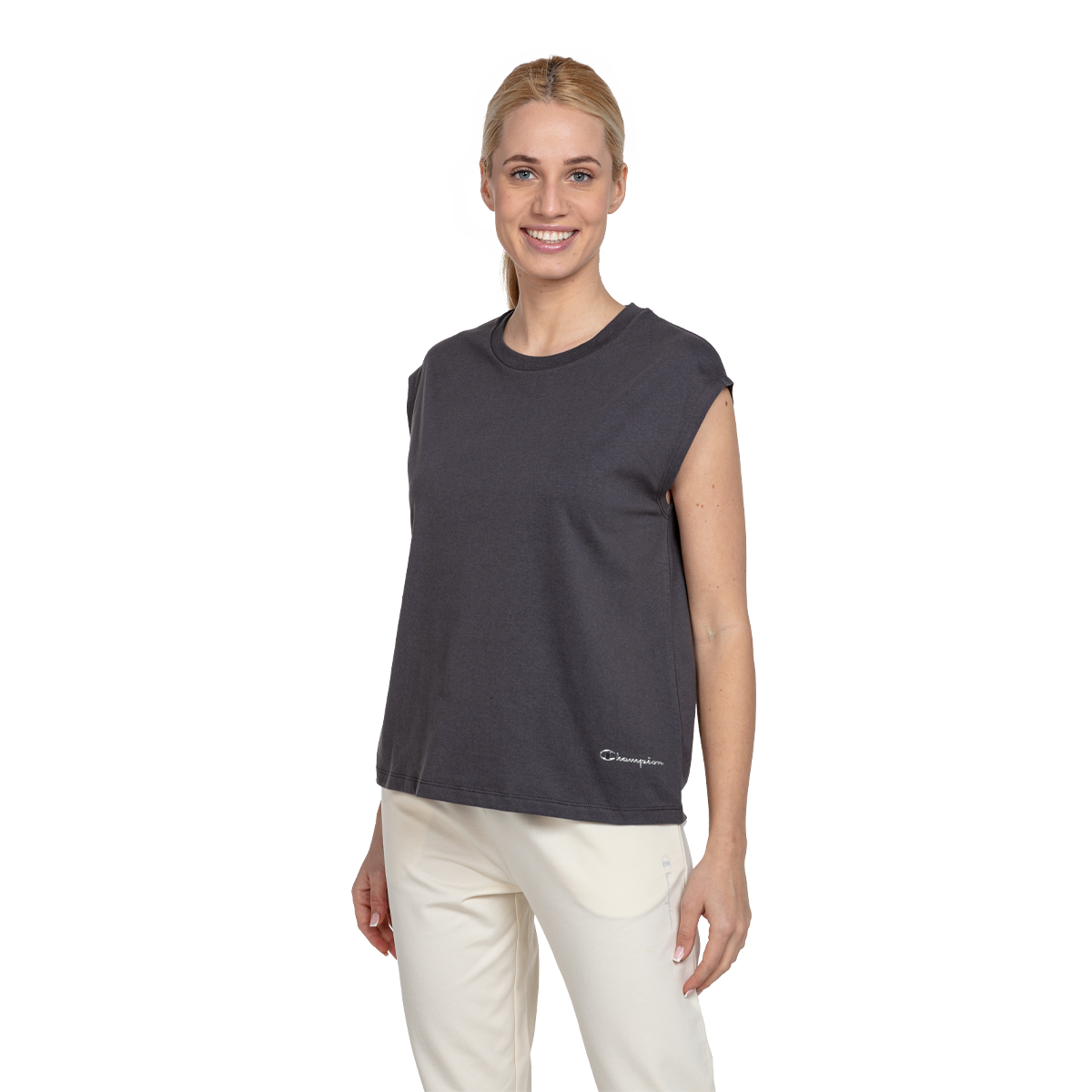 LADY CHECK SLEEVELESS T-SHIRT Champion