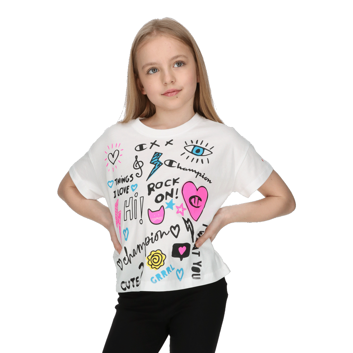 GIRLS GRAFFITI T-SHIRT Champion imagine 2022