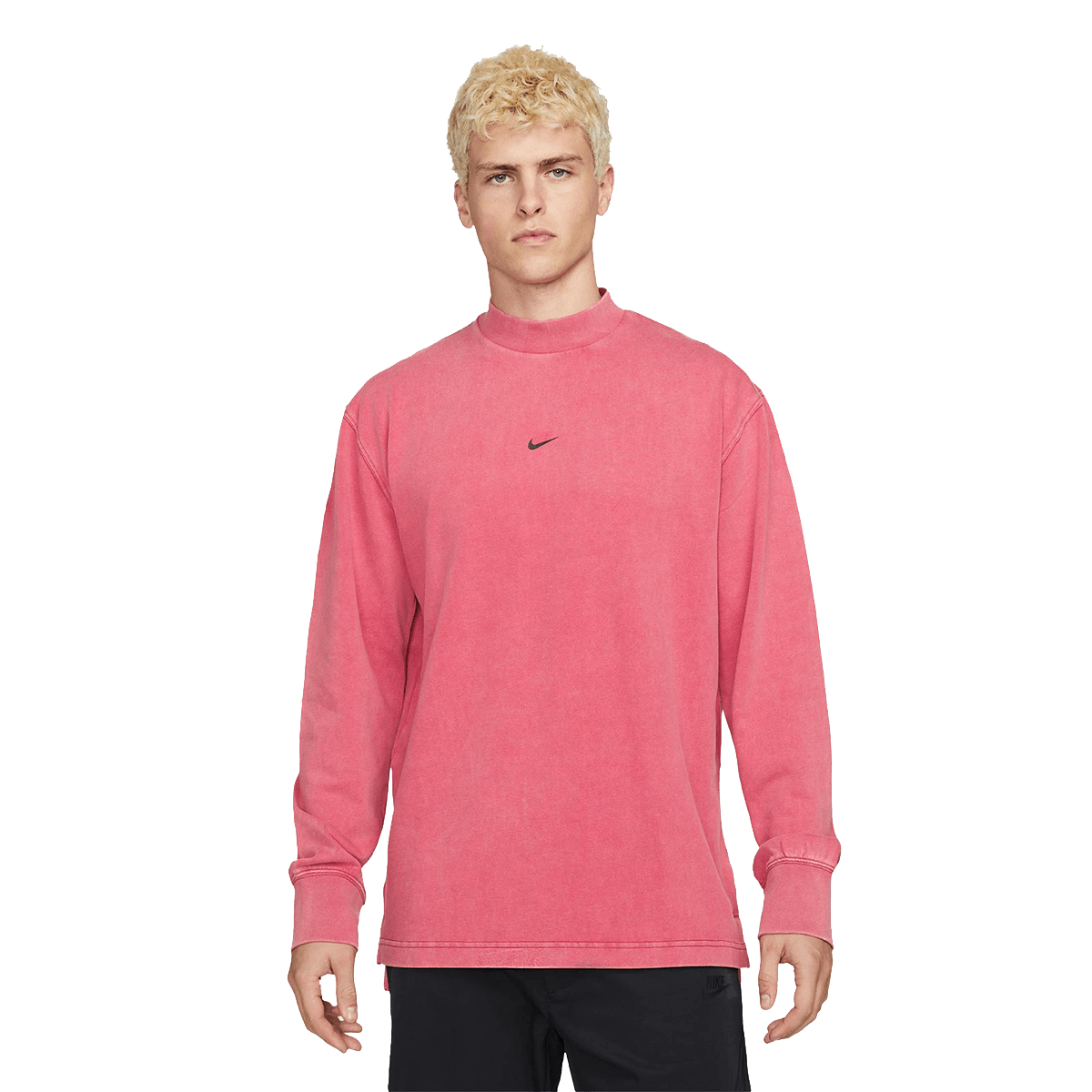 M NSW STE WASH LS MOCK TOP lungă