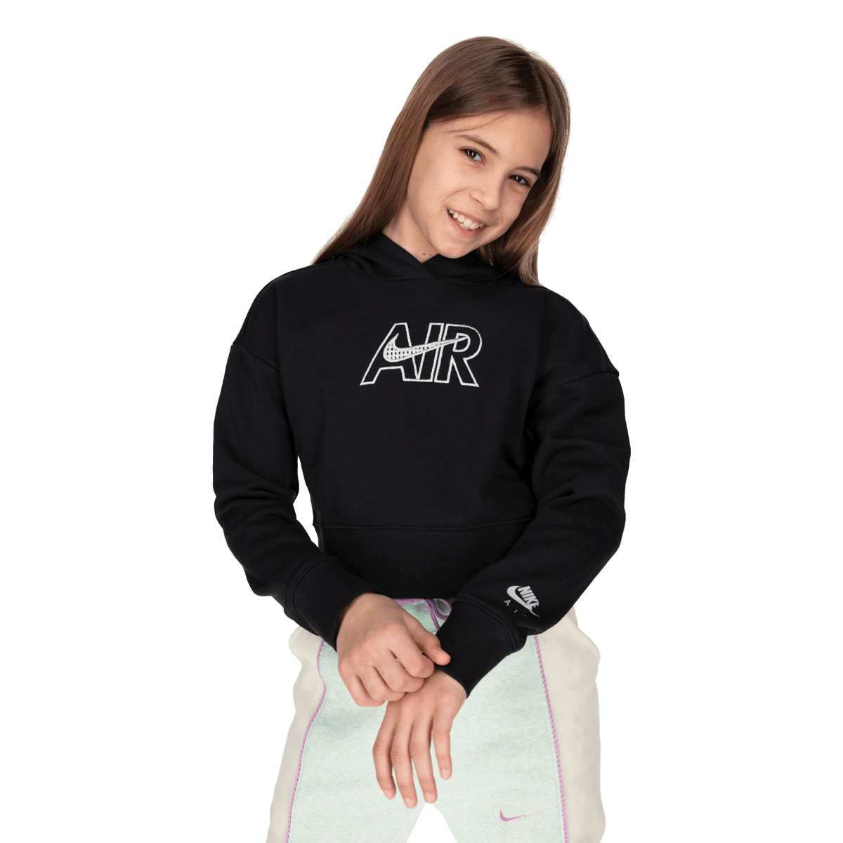 G NSW AIR FT CROP HOODIE AIR imagine noua