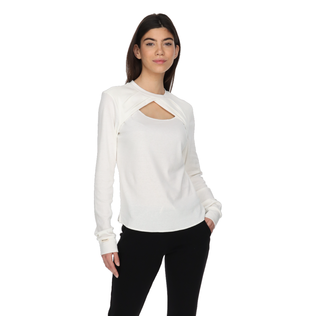 W NSW CUT OUT LS TOP SC Cut imagine noua