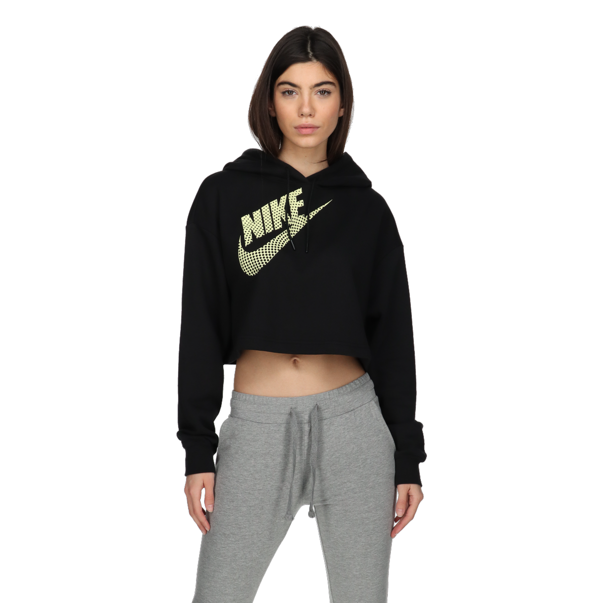 W NSW FLC PO HOODIE CROP DNC CROP imagine noua