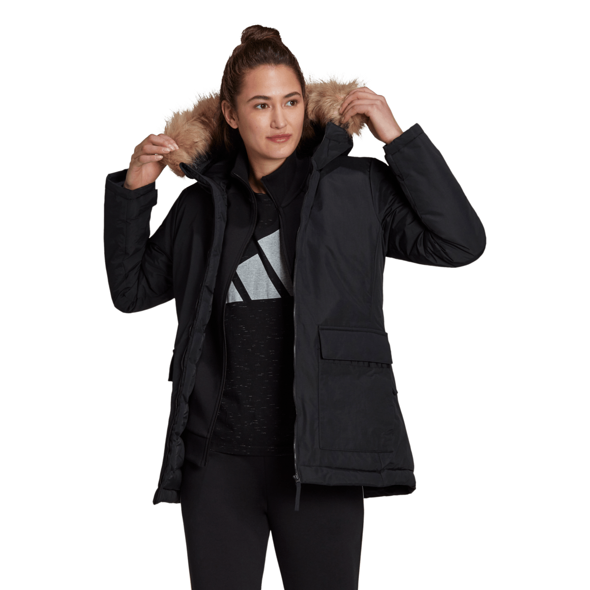 W HOODED PARKA adidas imagine noua