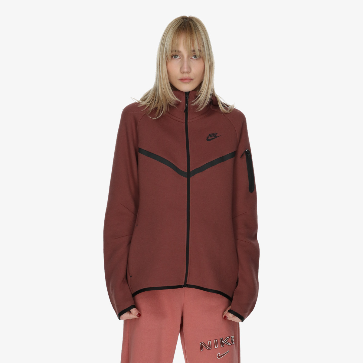 Nike Hanorac W NSW TCH FLC WR FZ HDY 2 | SportVision Romania