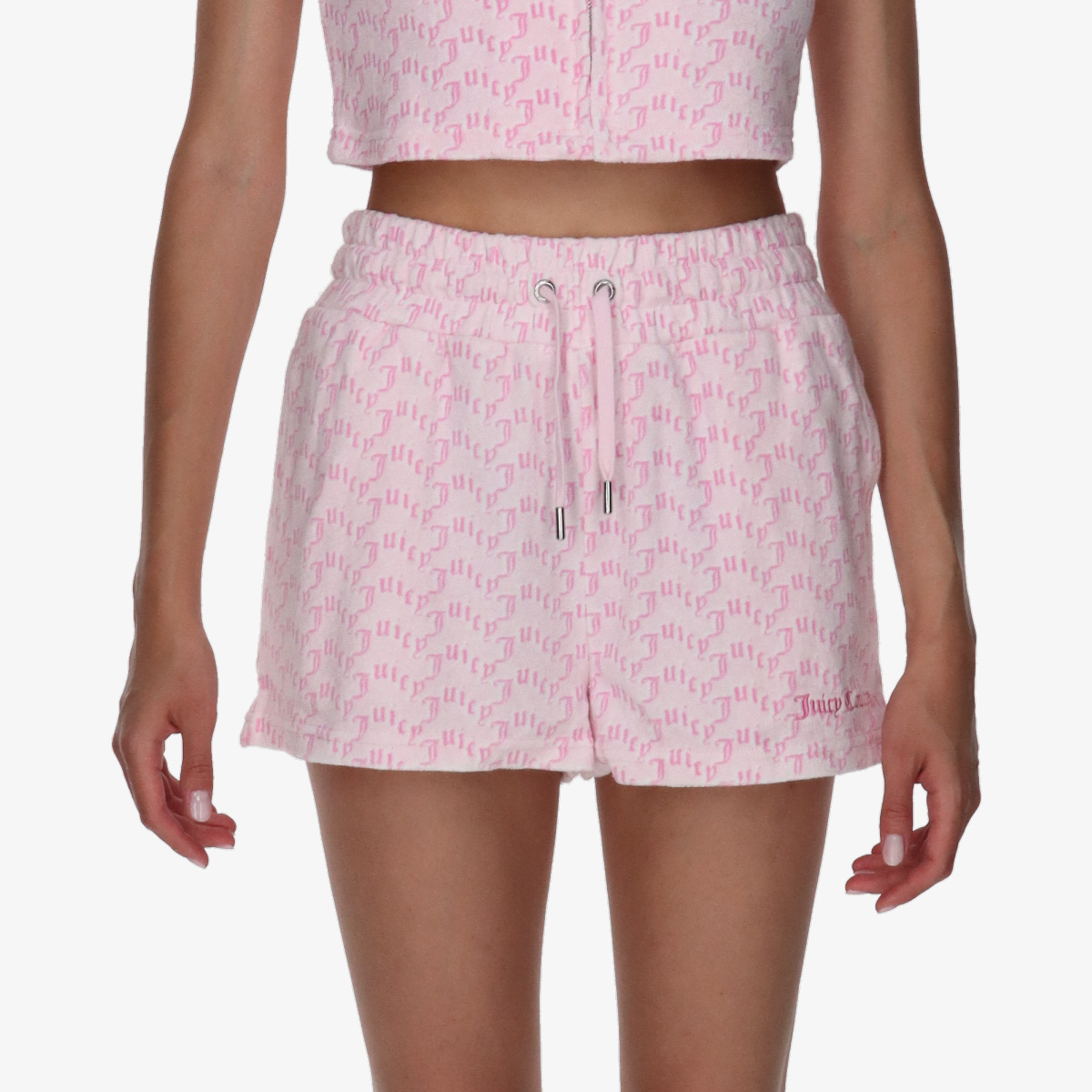 Juicy Couture Pantaloni scurti TOWELLING SHORT WITH MONOGRAM