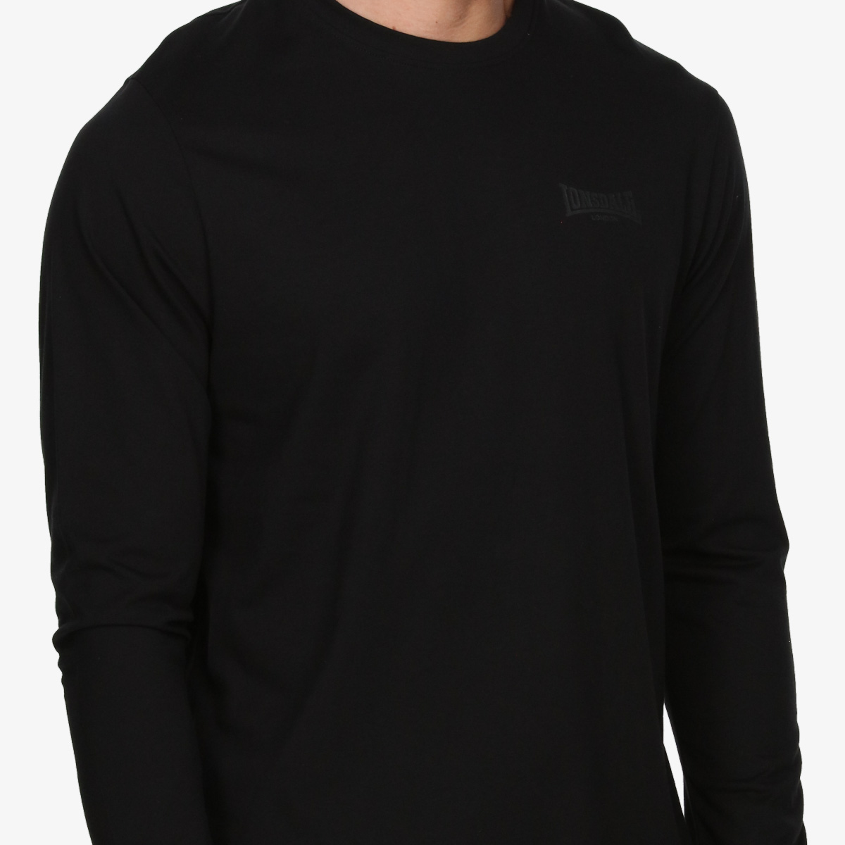 Lonsdale Tricou maneca lunga Black | SportVision Romania