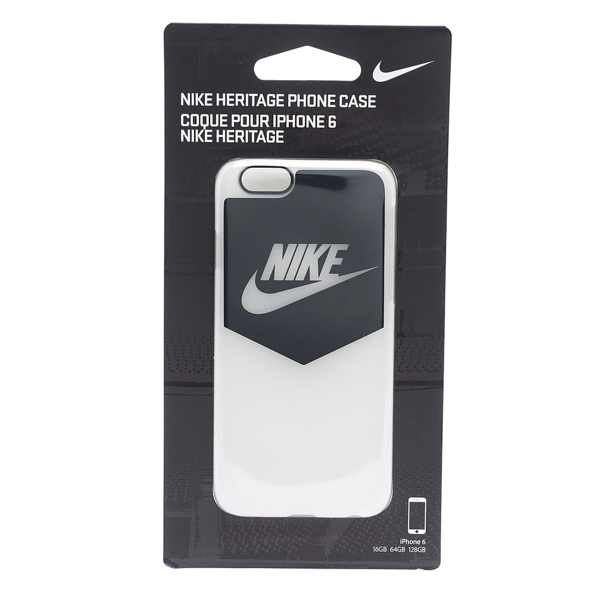 NIKE HERITAGE PHONE CASE IPH6 BLACK/WHIT BLACK/WHIT