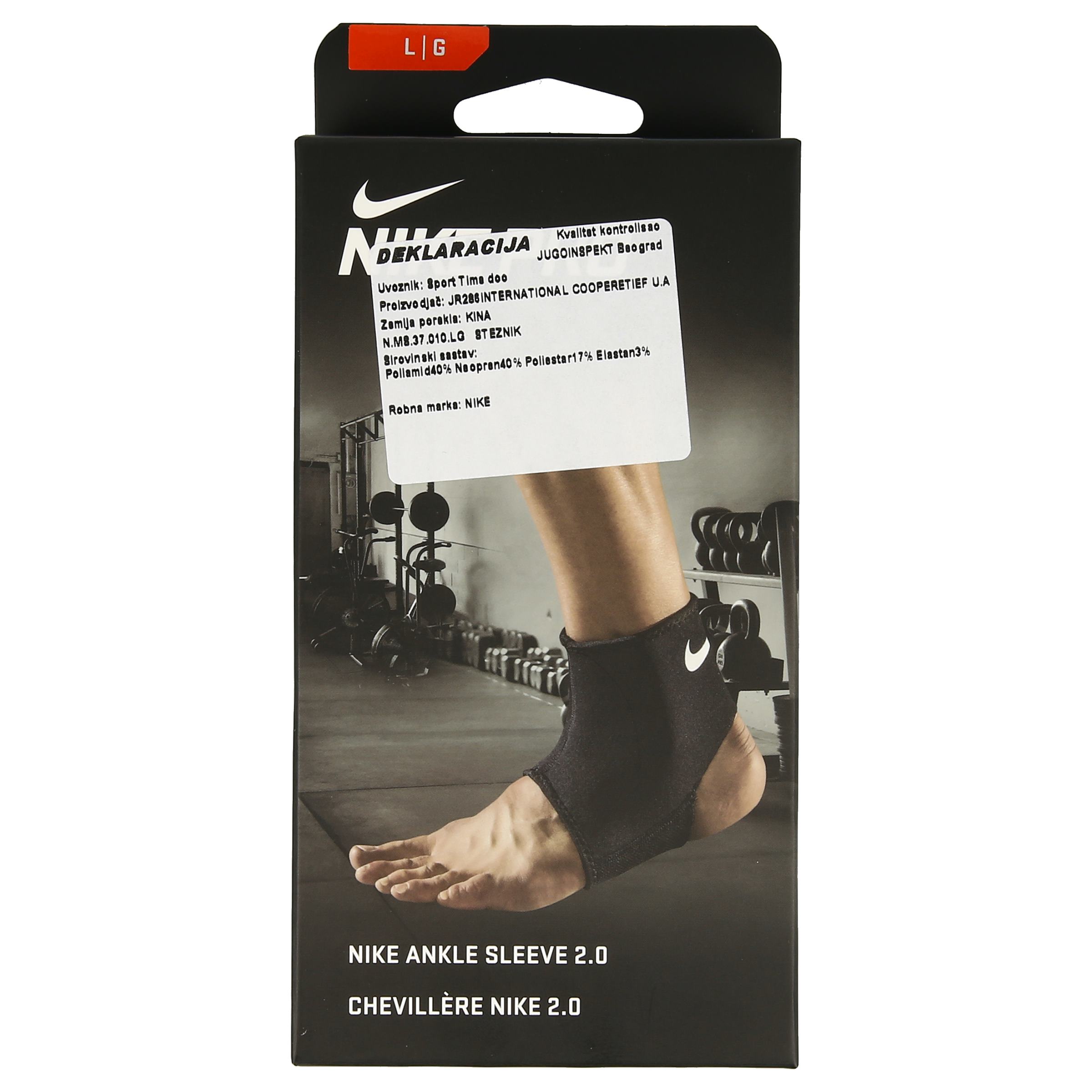 NIKE PRO ANKLE SLEEVE 2.0 L BLACK/WHITE 2023 ❤️ Pret Super sportvision.ro imagine noua 2022