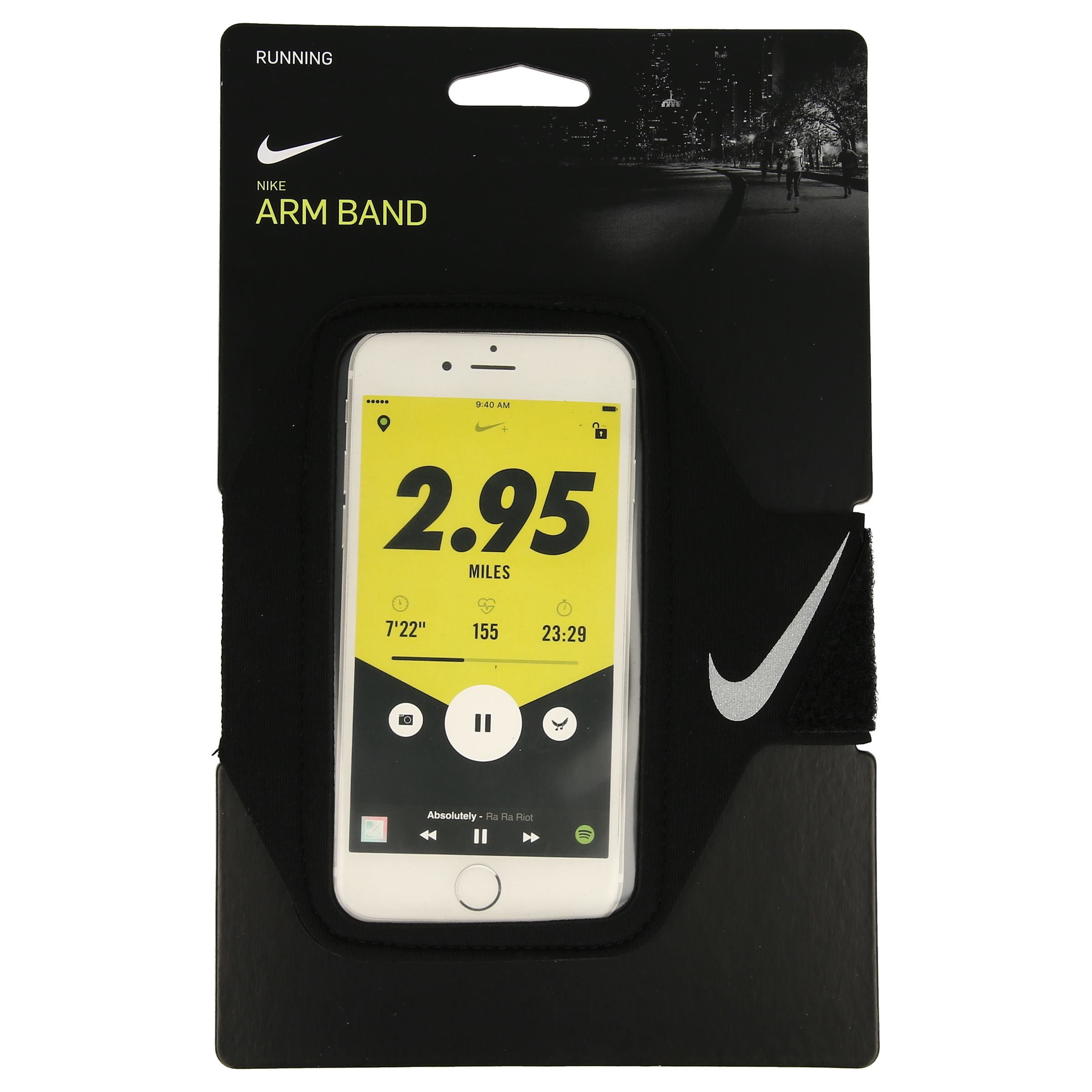 NIKE LEAN ARM BAND BLACK/BLACK/SILVER ARM