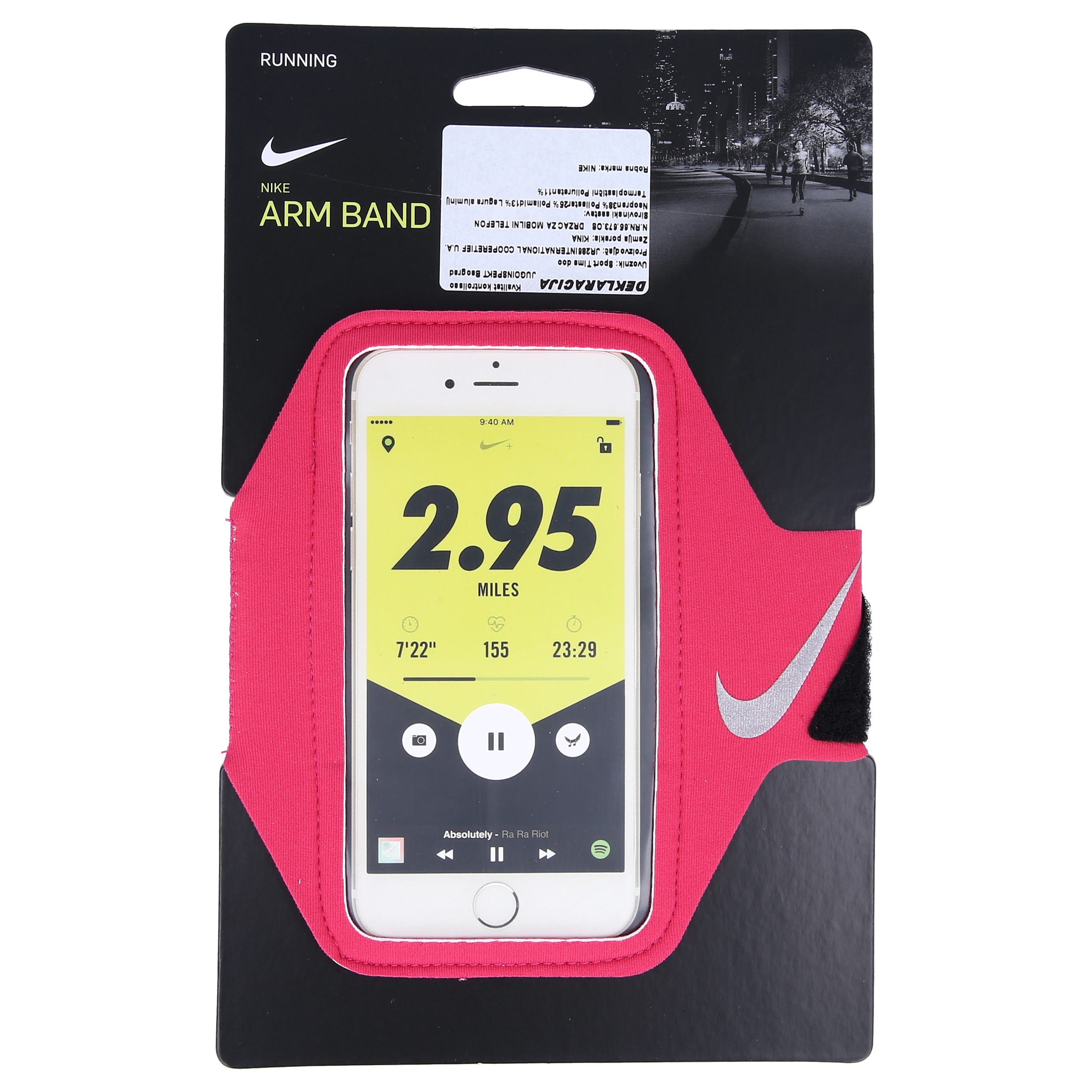 NIKE LEAN ARM BAND RUSH PINK/SILVER