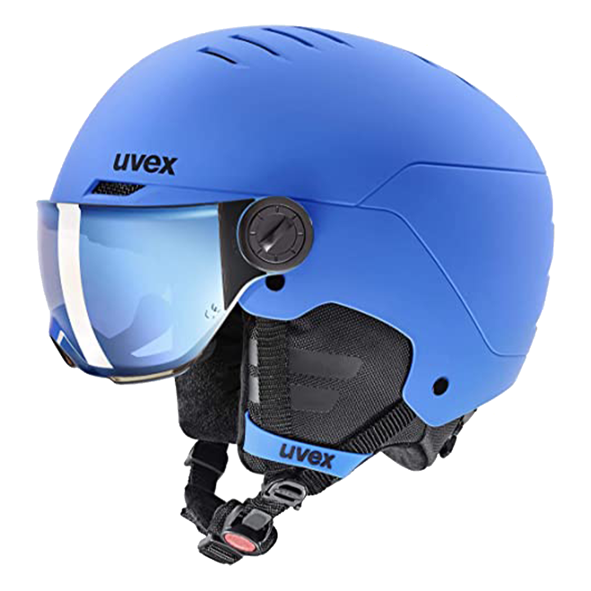 uvex rocket jr visor blue mat 54-58