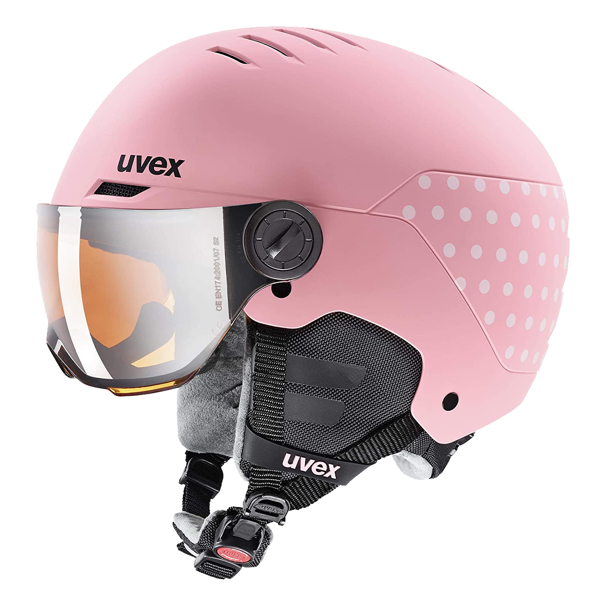 uvex rocket jr. visor pink confetti mat Cască