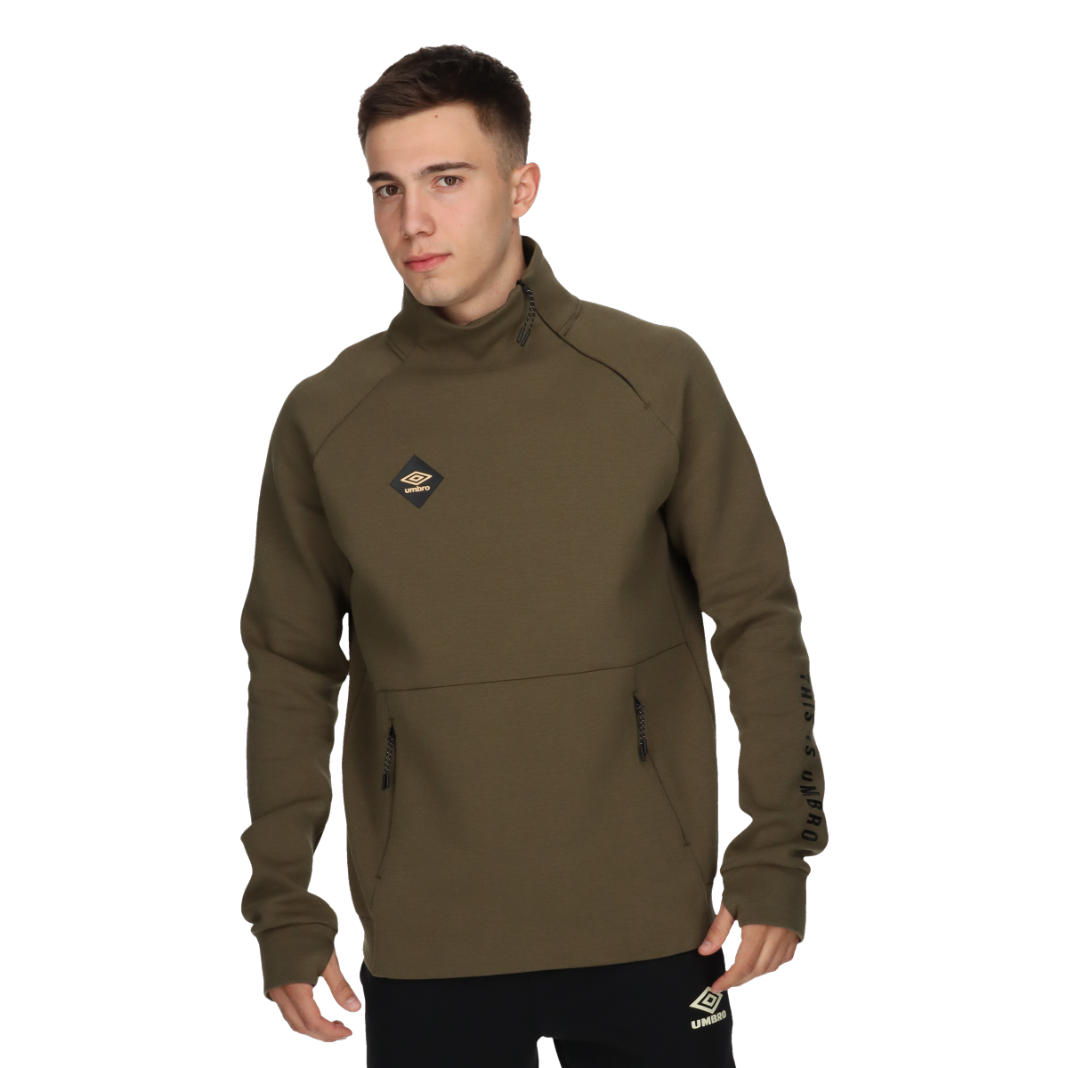 Diamond hi neck hoodie