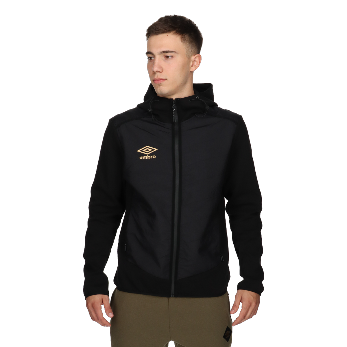 Diamond poly full zip hoodie