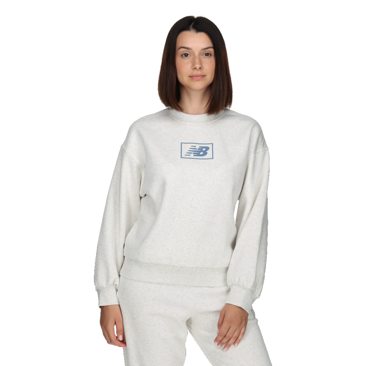 Essentials Brushed Back Fleece Crew Back