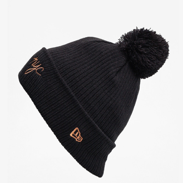 New Era Palarie KAPA WMNS NYC SCRIPT BOBBLE KNIT NE BLKM 