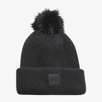 UNDER ARMOUR Fes Women's ColdGear Infrared Halftime Ribbed Pom Beanie 