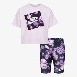 Nike Tricou si pantaloni scurti Boxy and Bike Set 