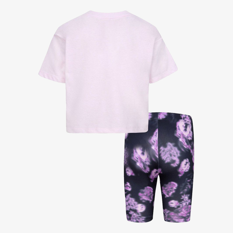 Nike Tricou si pantaloni scurti Boxy and Bike Set 