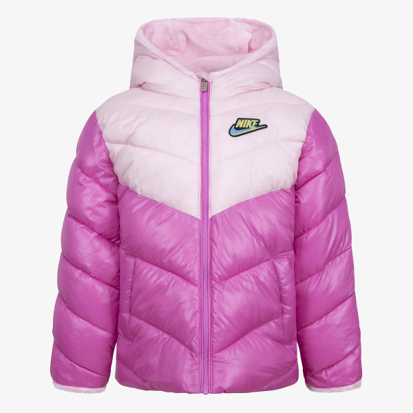 NIKE Jacheta Chevron Cinched Puffer 