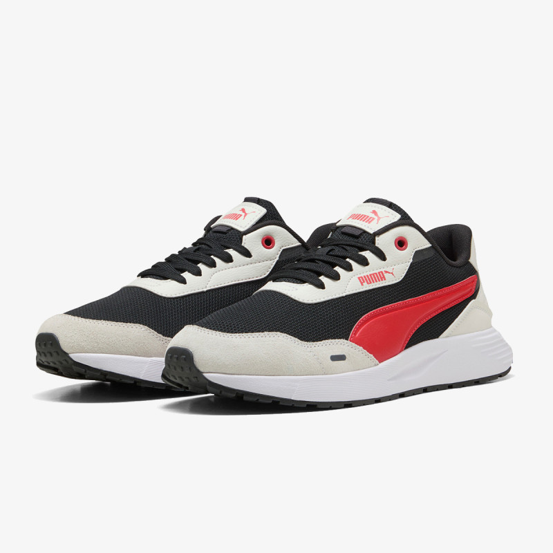 Puma Pantofi Sport Runtamed PUMA Black-Red Fire-Vapor Gray- 