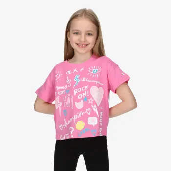 CHAMPION Tricou CHAMPION Tricou GIRLS GRAFFITI T-SHIRT 