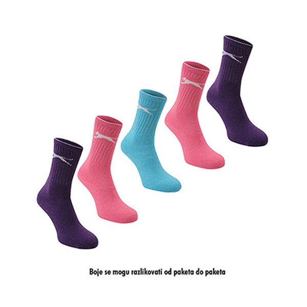 Slazenger Sosete 5PK CREW SOCK00 BRIGHT ASST LADIES 4-8 