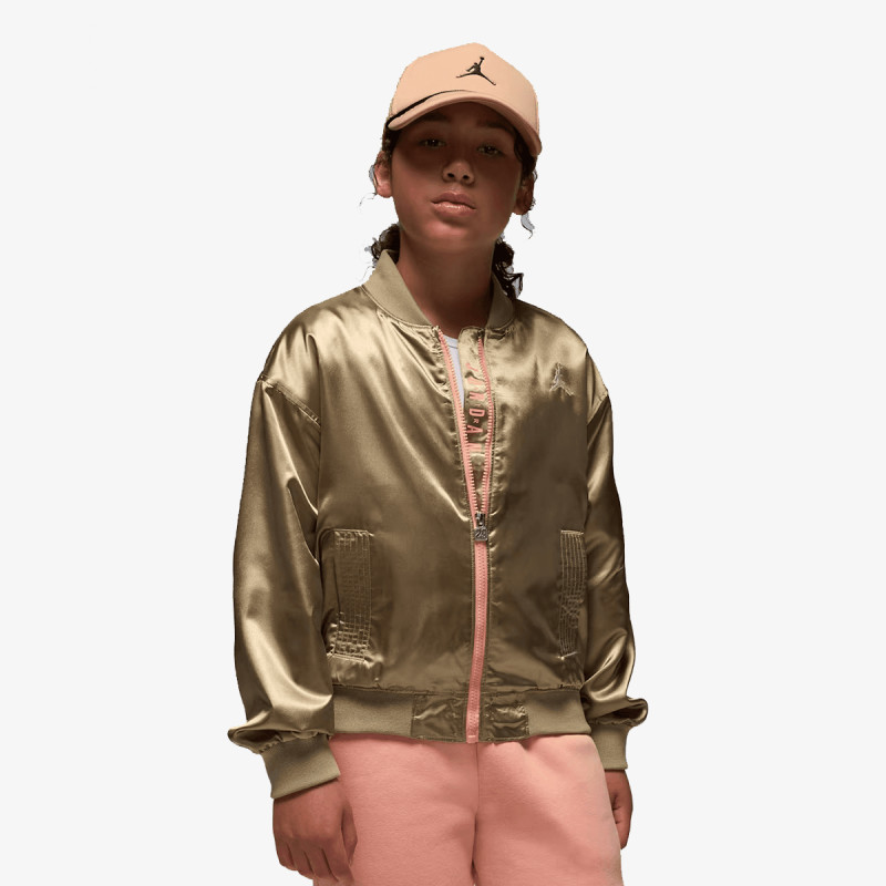 JORDAN Jacheta JDG COLOR BLOCKED SATIN BOMBER 
