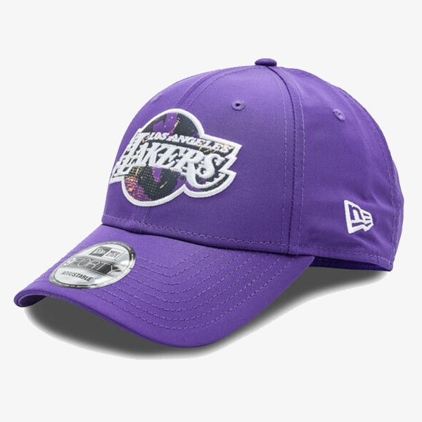 New Era Sapca LA Lakers Print Infill Purple 9FORTY Adjustable Cap 