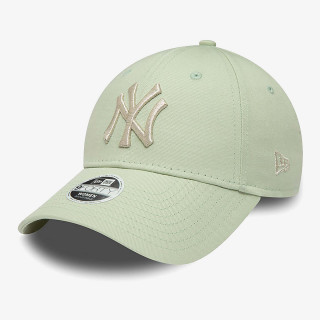 New Era Sapca New York Yankees Womens Metallic Logo Green 9FORTY Adjustable Cap <br /> 