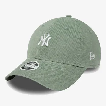 NEW ERA Sapca New York Yankees Womens Cord Mini Logo Medium Green 9FORTY Adjustable Cap 