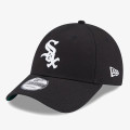 New Era Sapca Chicago White Sox Team Side Patch Black 9FORTY Adjustable Cap 