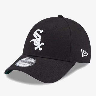 New Era Sapca Chicago White Sox Team Side Patch Black 9FORTY Adjustable Cap 