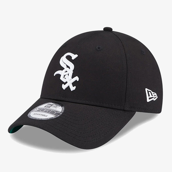 New Era Sapca Chicago White Sox Team Side Patch Black 9FORTY Adjustable Cap 