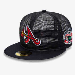 New Era Sapca MLB 59FIFTY MESH PATCH ATLBRA  NVY 