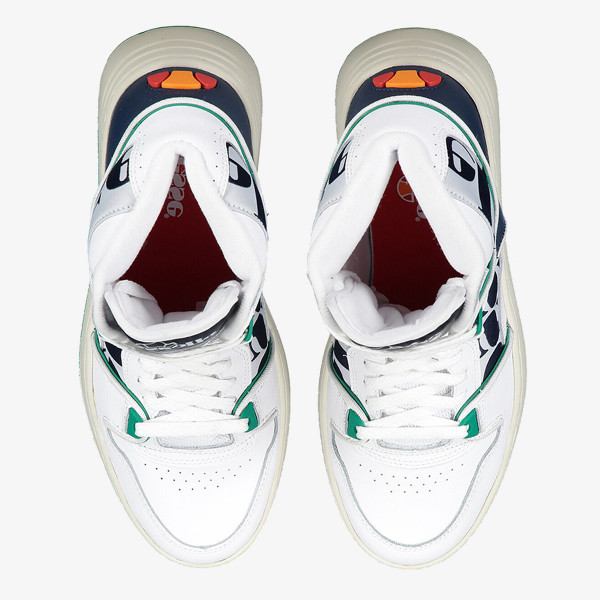 Ellesse Pantofi Sport ASSIST HI LTHR AM WHT/DK BLU/GRN 