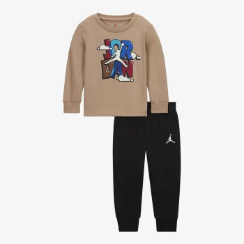 NIKE Trening Lil' Champ Printed Long Sleeve Tee and Pants Set 