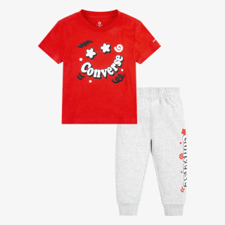 Converse Trening CNVB SQUIGGLE S/S TEE + JOGGER 
